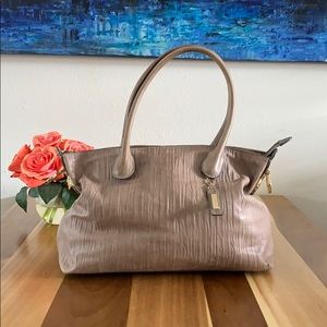 Cole Haan Leather Purse With Gold Hardware